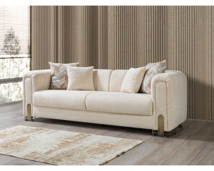 Nova Brenda Ivory Boucle Sofa 93" & Loveseat 71"