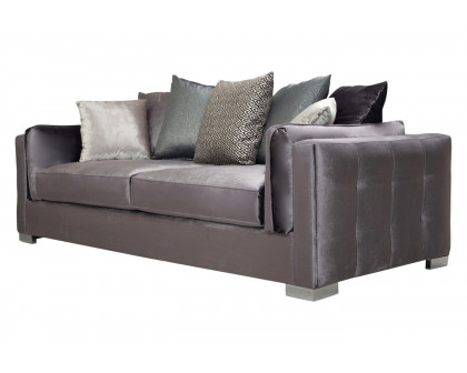 Nova - Clara Gray Velvet Sofa & Loveseat