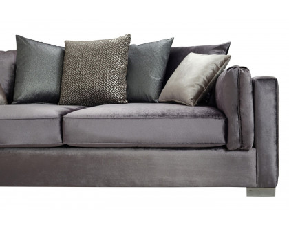 Nova - Clara Gray Velvet Sofa & Loveseat