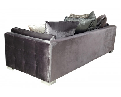 Nova - Clara Gray Velvet Sofa & Loveseat