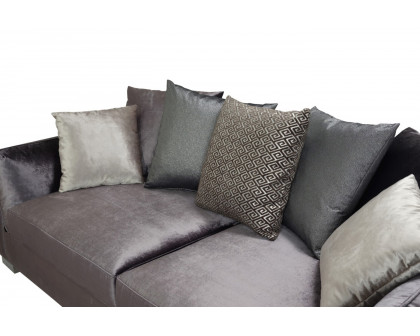 Nova - Clara Gray Velvet Sofa & Loveseat