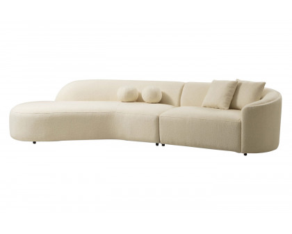 Nova - Cloe Ivory Boucle Curved Sectional