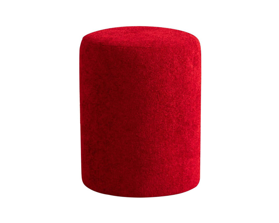 Nova Cloe Boucle Stool - Red