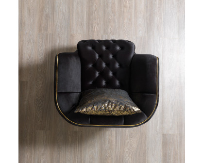 Nova - Daphne Black Velvet Chair