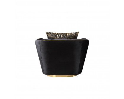 Nova - Daphne Black Velvet Chair