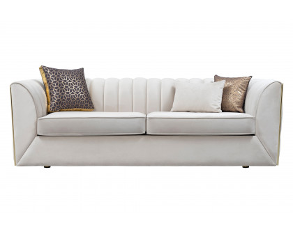 Nova - Dream Ivory Velvet Sofa & Loveseat