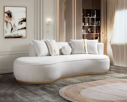 Nova Ella Boucle Chaise Lounge - Ivory