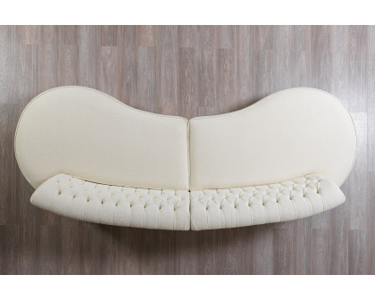 Nova Ella Boucle Curved Sectional - Ivory