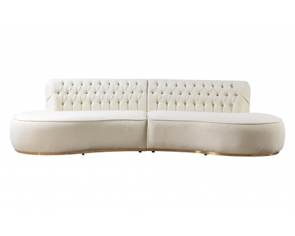 Nova Ella Boucle Curved Sectional - Ivory