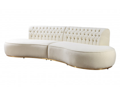 Nova Ella Boucle Curved Sectional - Ivory