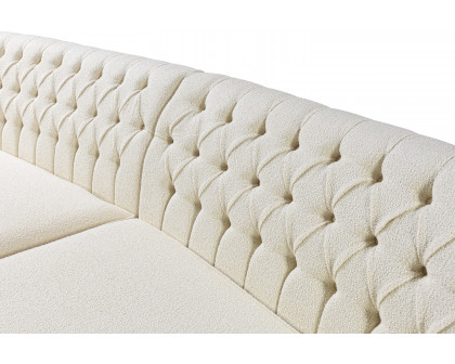 Nova Ella Boucle Curved Sectional - Ivory