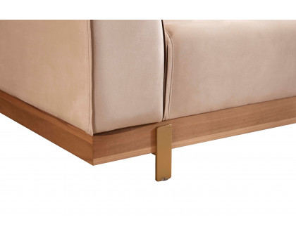 Nova - Emily Velvet Sectional in Beige