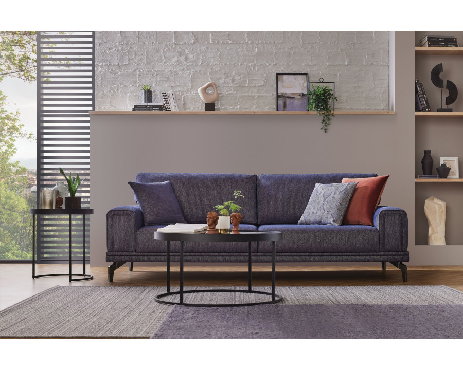 Nova Evora 3-Seater Sofa Bed - Blue/Gray