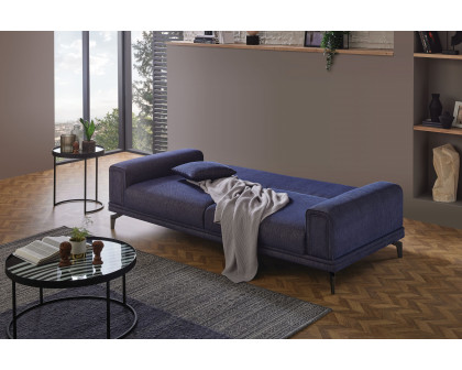 Nova Evora 3-Seater Sofa Bed - Blue/Gray