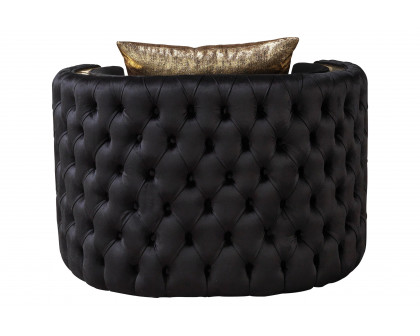 Nova Fanci Velvet Chair - Black