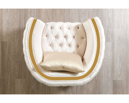 Nova Fanci Velvet Chair - Ivory