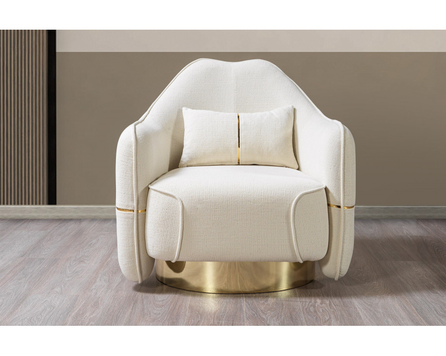 Nova - Helena Ivory Velvet Chair