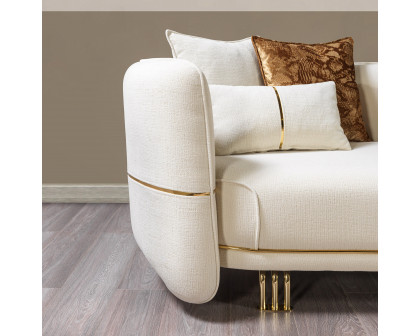 Nova - Helena Ivory Velvet Sofa & Loveseat