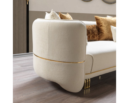 Nova - Helena Ivory Velvet Sofa & Loveseat