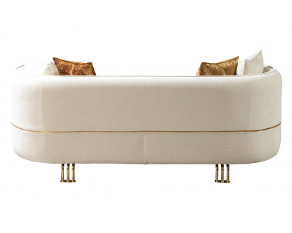 Nova - Helena Ivory Velvet Sofa & Loveseat