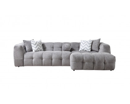 Nova Ivy Gray Boucle RAF 110" Sectional