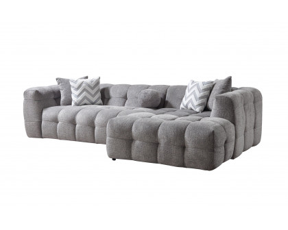 Nova Ivy Gray Boucle RAF 110" Sectional