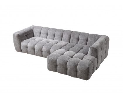 Nova Ivy Gray Boucle RAF 110" Sectional