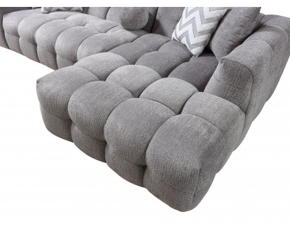 Nova Ivy Gray Boucle RAF 110" Sectional