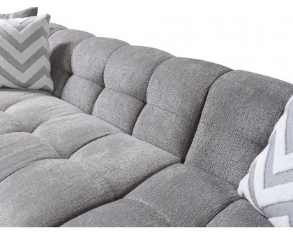 Nova Ivy Gray Boucle RAF 110" Sectional