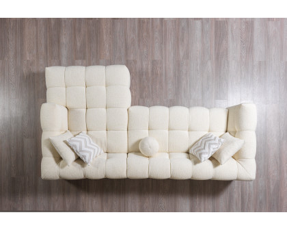 Nova Ivy Ivory Boucle RAF 110" Sectional