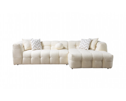 Nova Ivy Ivory Boucle RAF 110" Sectional