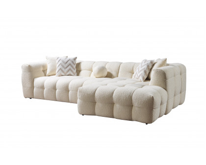 Nova Ivy Ivory Boucle RAF 110" Sectional