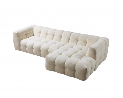 Nova Ivy Ivory Boucle RAF 110" Sectional