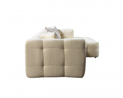 Nova Ivy Ivory Boucle RAF 110" Sectional