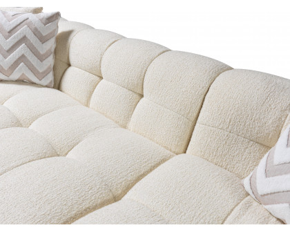 Nova Ivy Ivory Boucle RAF 110" Sectional