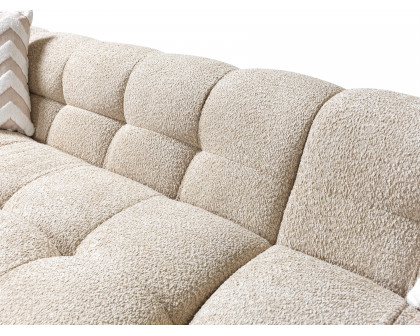 Nova Ivy Sand Boucle RAF 110" Sectional