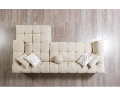 Nova Ivy Sand Boucle RAF 110" Sectional