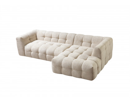 Nova Ivy Sand Boucle RAF 110" Sectional