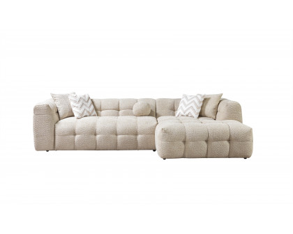 Nova Ivy Sand Boucle RAF 110" Sectional