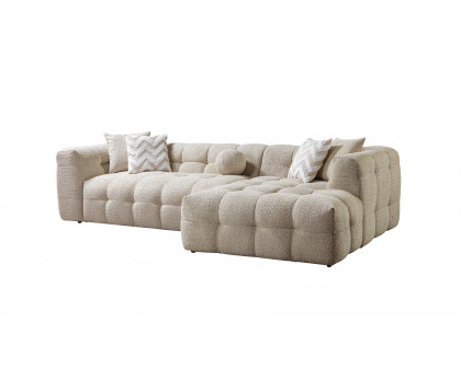 Nova Ivy Sand Boucle RAF 110" Sectional