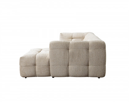 Nova Ivy Sand Boucle RAF 110" Sectional