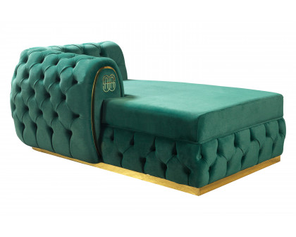 Nova - Jess Velvet Green Double Chaise Sectional