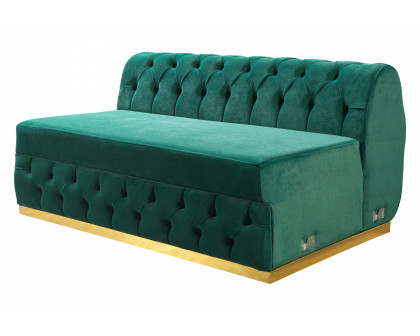 Nova - Jess Velvet Green Double Chaise Sectional