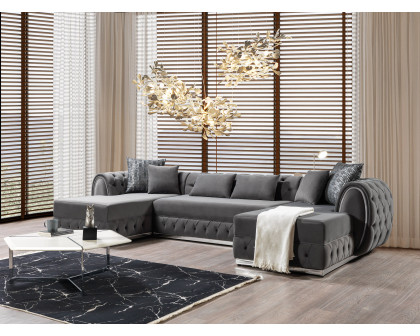 Nova - Jessie Velvet Double Chaise 138" Sectional