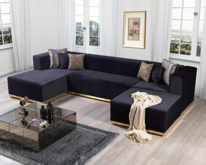 Nova - Juliana Velvet 4-Piece Sectional