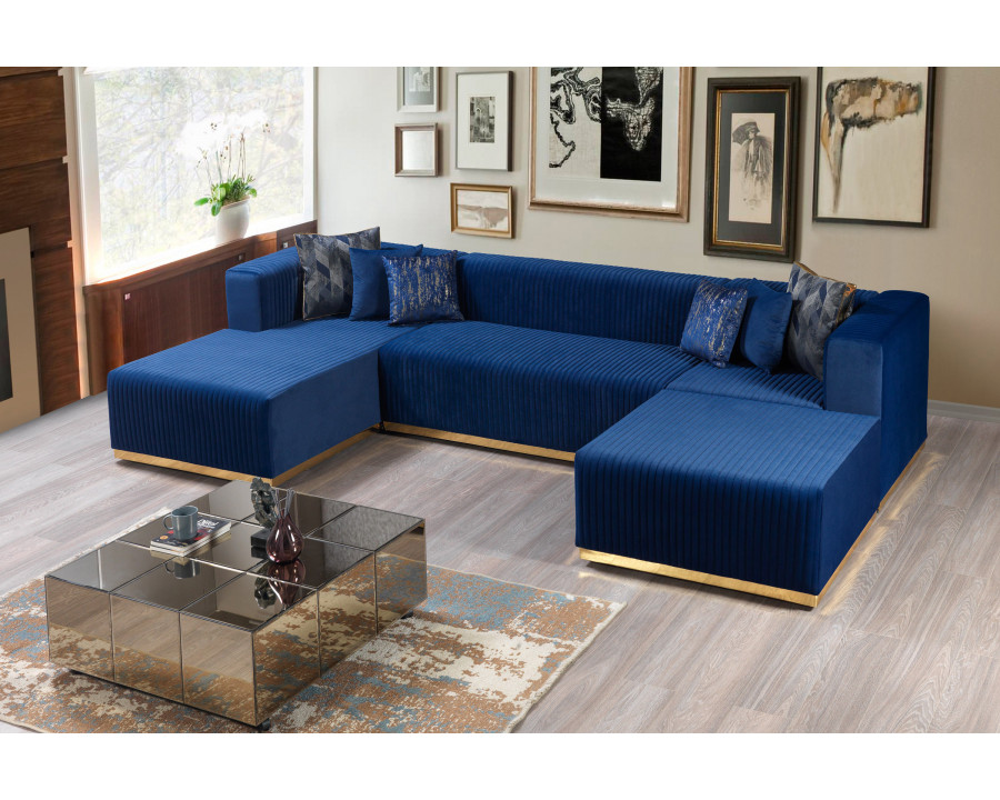 Nova - Juliana Velvet 4-Piece Sectional