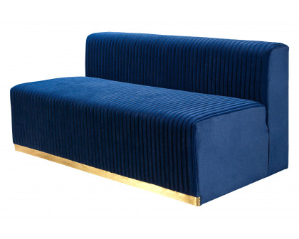 Nova Juliana Velvet 4-Piece Sectional - Blue