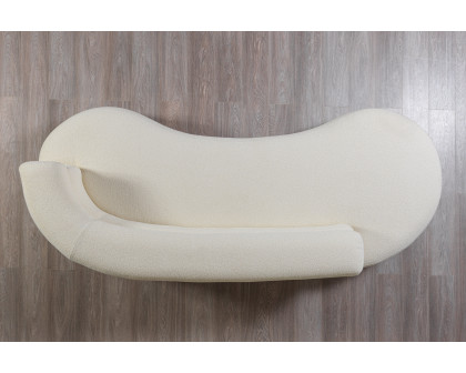 Nova - Larissa Ivory Boucle Chaise Lounge