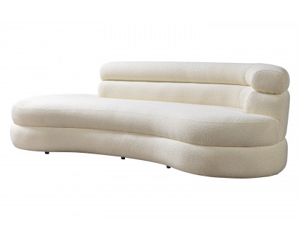 Nova - Larissa Ivory Boucle Chaise Lounge