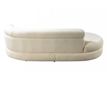 Nova - Larissa Ivory Boucle Chaise Lounge